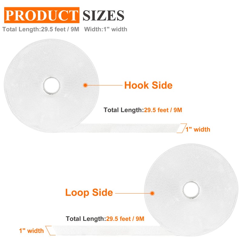 Zhaman 1 Inch x 29.5 Ft Sticky Back Strips  Heavy Duty Self Adhesive Mounting Tapes with Strong Industrial Strength  Classroom Must Have Teacher Supplies for Handmade Craft Art and Couch - Image 5